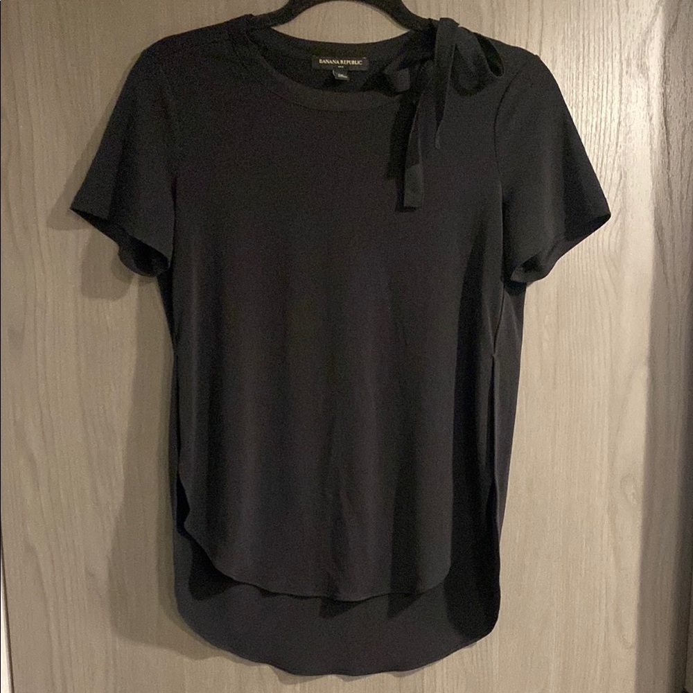 Banana Republic Classic Black Short Sleeve Top